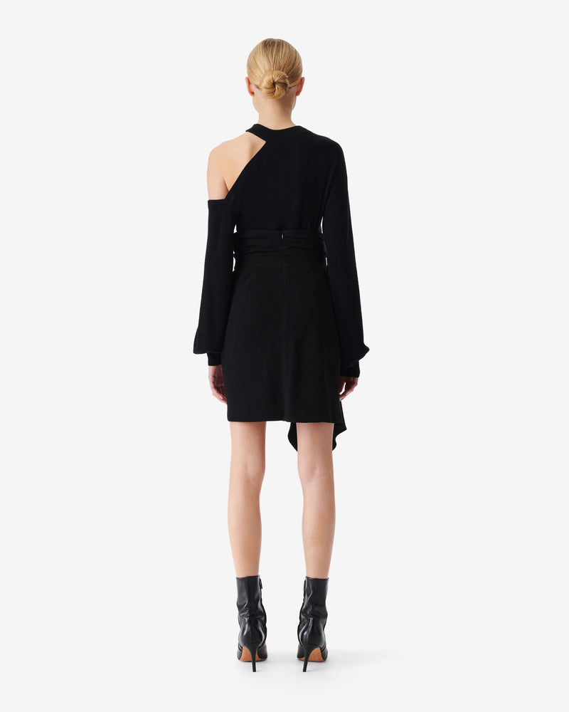 Jupe Courte Asymétrique Kemil - Black