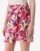 Jupe Imprimée À Volants Melissa - Multico Ecru