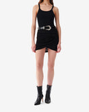 Jupe Courte En Jersey Lurex Menia - Black/Black Lurex