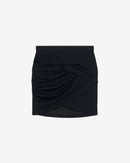 Jupe Courte En Jersey Lurex Menia - Black/Black Lurex