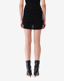 Jupe Courte En Jersey Lurex Menia - Black/Black Lurex