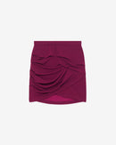Jupe Courte En Jersey Lurex Menia - Fushia/Black