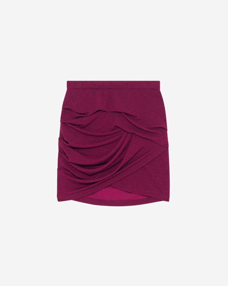 Jupe Courte En Jersey Lurex Menia - Fushia/Black
