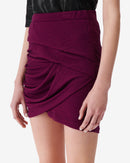 Jupe Courte En Jersey Lurex Menia - Fushia/Black