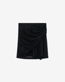 Jupe Courte Lurex À Volants Nuda - Black Metallic