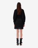 Jupe Courte Lurex À Volants Nuda - Black Metallic