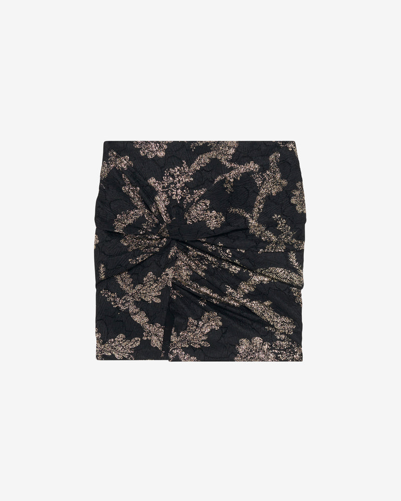 Jupe Courte À Imprimé Doré Tirana - Black/Gold