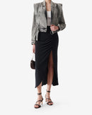 Jupe Midi En Jersey À Fente Tupi - Black