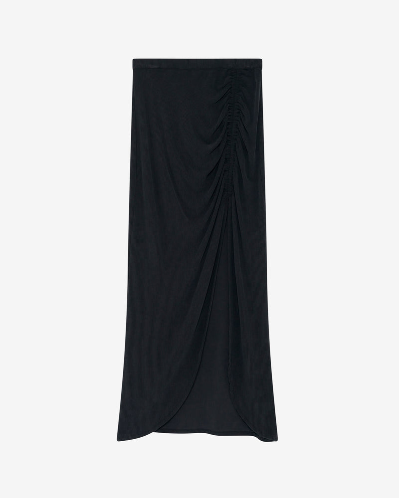 Jupe Midi En Jersey À Fente Tupi - Black