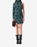 Robe Imprimée Asymétrique Fabiola - Blue Green