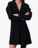 Robe Courte Col V À Volants Jimilia - Black