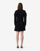 Robe Courte Col V À Volants Jimilia - Black