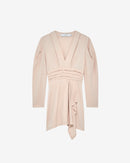 Robe Courte Col V À Volants Jimilia - Ecru