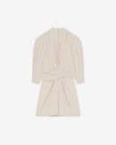 Robe Courte À Découpe Col V Katie - Ecru