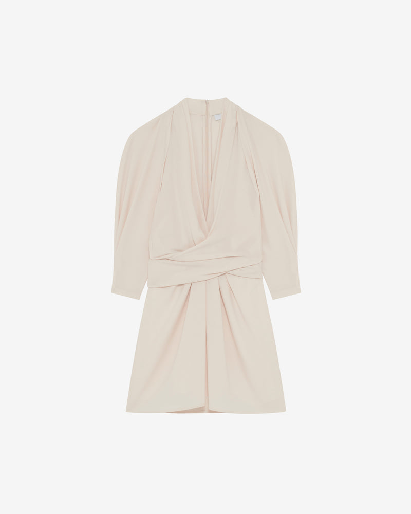 Robe Courte À Découpe Col V Katie - Ecru