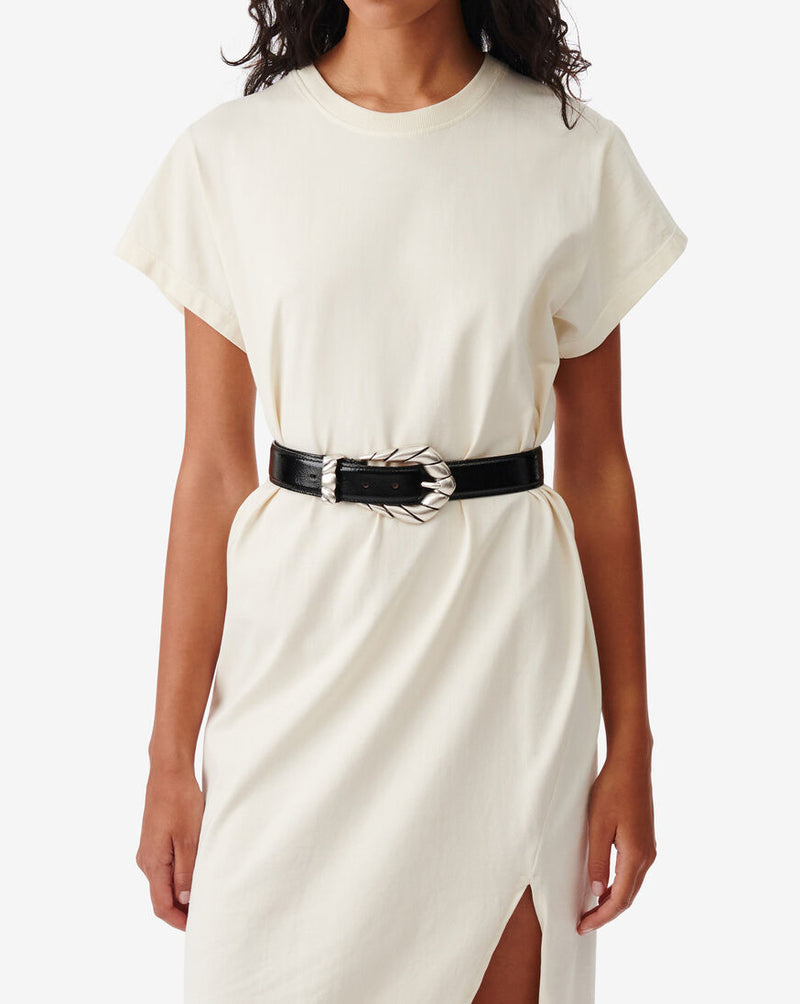 Robe T-Shirt À Fente Litonya - Cloudy White