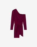 Robe Courte En Jersey Lurex Merimi - Fushia/Black