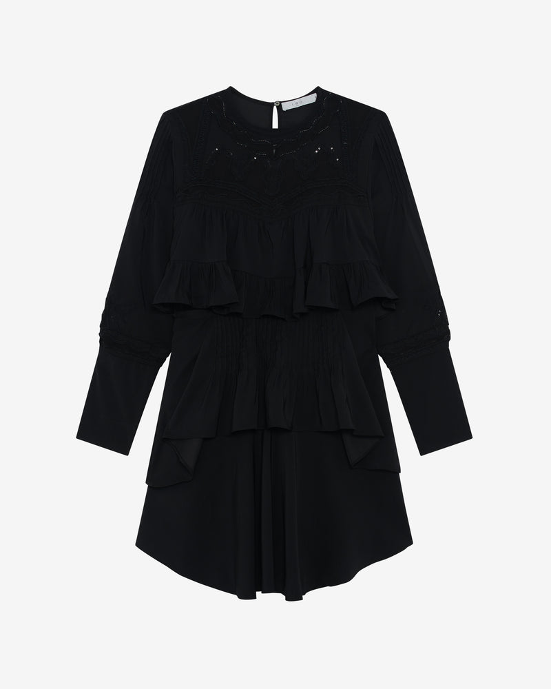 Robe Courte À Volants Micha - Black