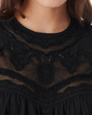 Robe Courte À Volants Micha - Black