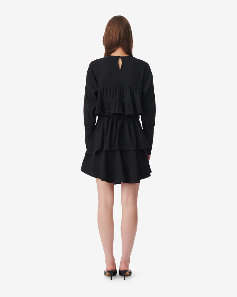 Robe Courte À Volants Micha - Black