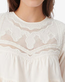 Robe Courte À Volants Micha - Ecru