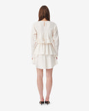 Robe Courte À Volants Micha - Ecru