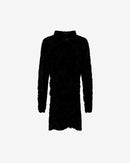 Robe En Velours À Motif Narivo - Black