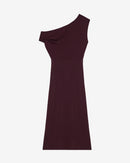 Robe Longue Asymétrique Pilar - Berry/Bordeaux - Femme