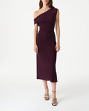 Robe Longue Asymétrique Pilar - Berry/Bordeaux - Femme