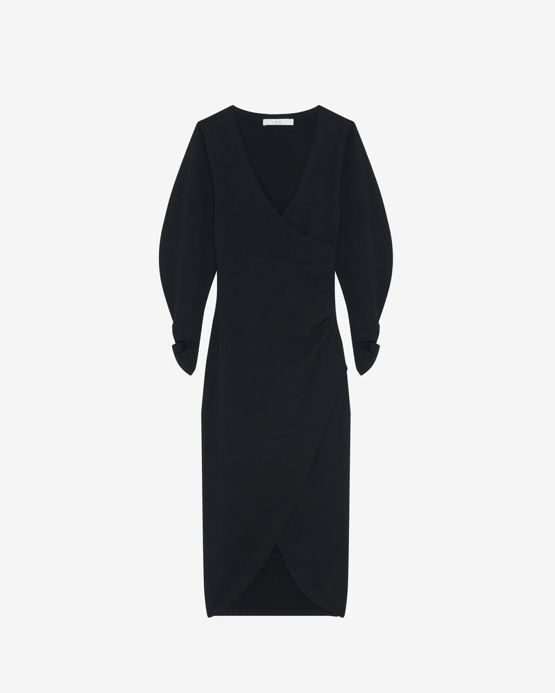 Robe Longue Col V À Fente Rokah - Black