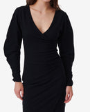 Robe Longue Col V À Fente Rokah - Black