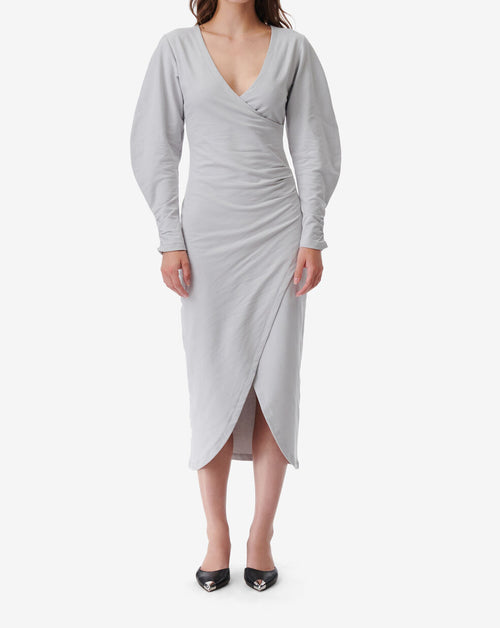 Robe Longue Col V À Fente Rokah - Stone Grey
