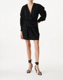 Robe Col V Sofi - Black - Femme