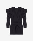 Robe Col V Sofi - Black - Femme