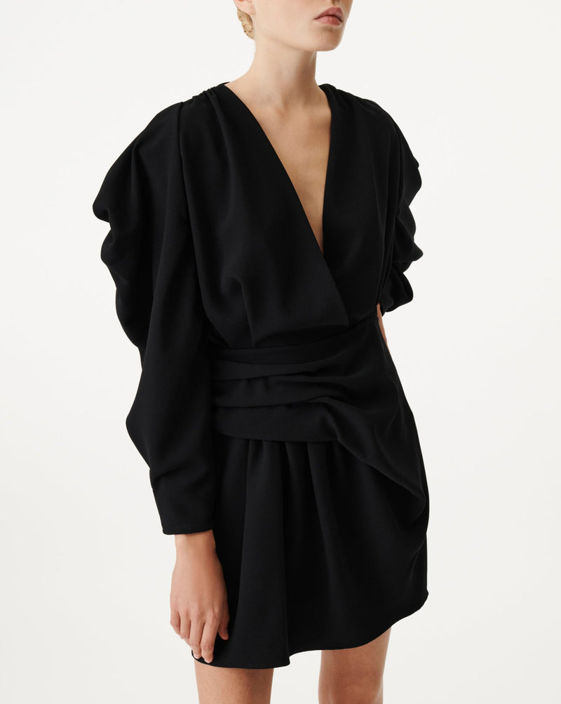 Robe Col V Sofi - Black - Femme