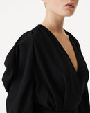 Robe Col V Sofi - Black - Femme