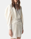 Robe Col V Sofi - Ecru - Femme