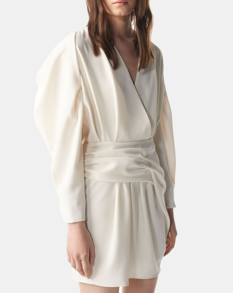 Robe Col V Sofi - Ecru - Femme