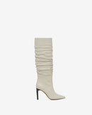 Bottes En Cuir À Talons Sheely High - Oyster Grey
