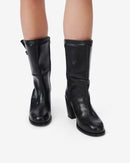 Bottines En Cuir Aika - Black