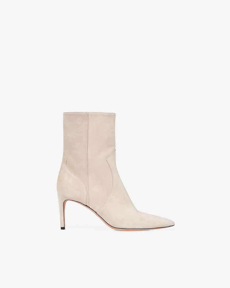Bottines En Cuir Davy Match Suede - Beige