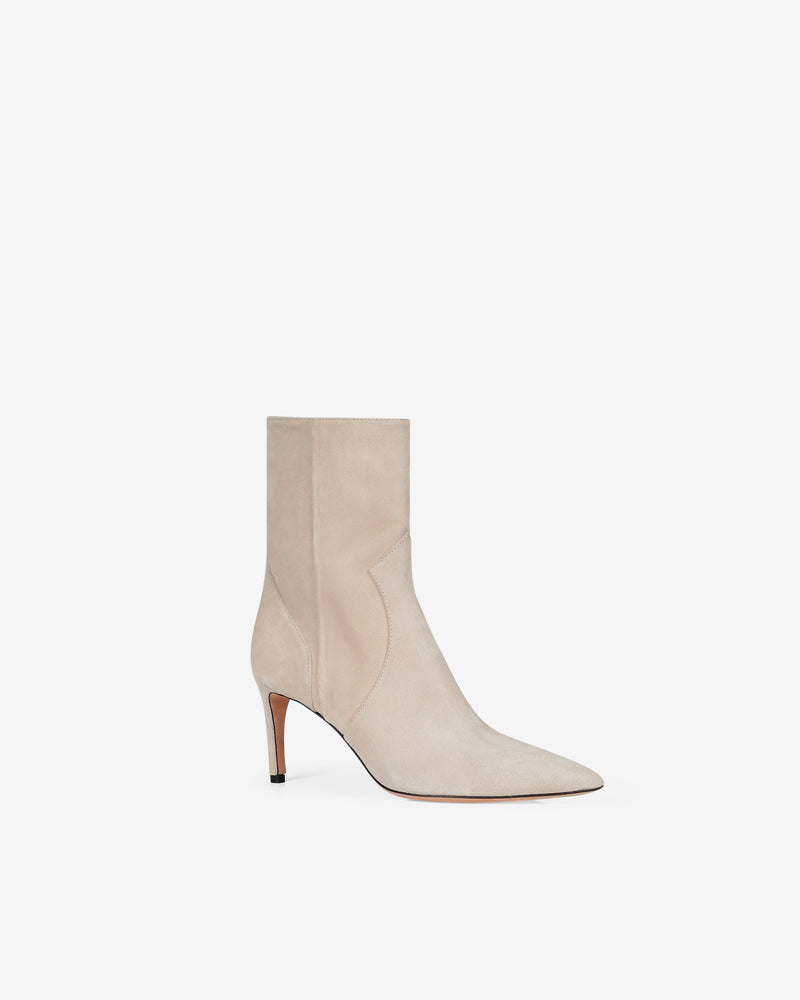 Bottines En Cuir Davy Match Suede - Beige