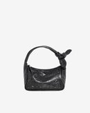 Sac En Cuir Noue Baguette Wrinkled - Black