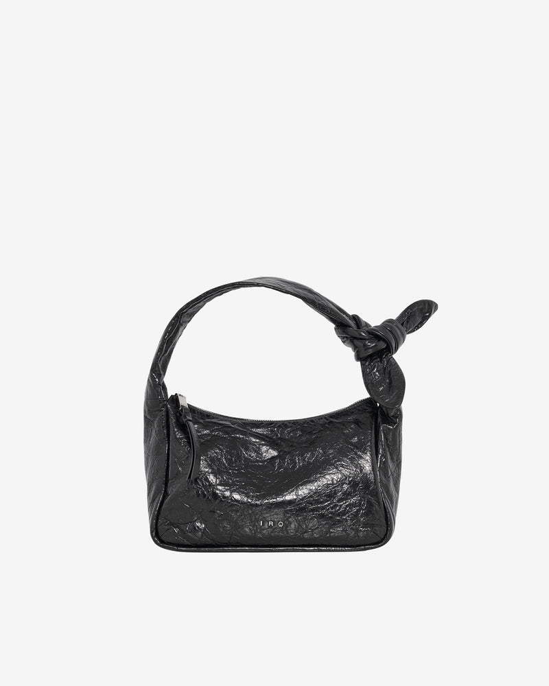 Sac En Cuir Noue Baguette Wrinkled - Black