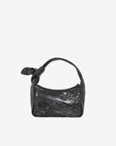 Sac En Cuir Noue Baguette Wrinkled - Black
