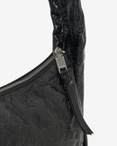 Sac En Cuir Noue Baguette Wrinkled - Black