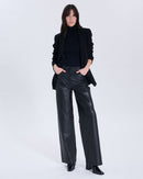 Pantalon Priscille noir en cuir_1