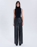 Pantalon Priscille noir en cuir_4