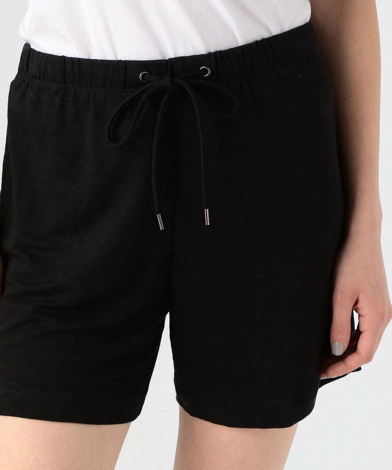 Maillot Court En Lin - Noir - Femme