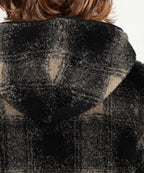 Veste Polaire Doublée Sherpa À Capuche - Toast/Black Plaid - Femme